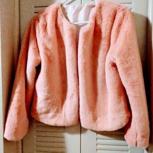 Pink fur jacket